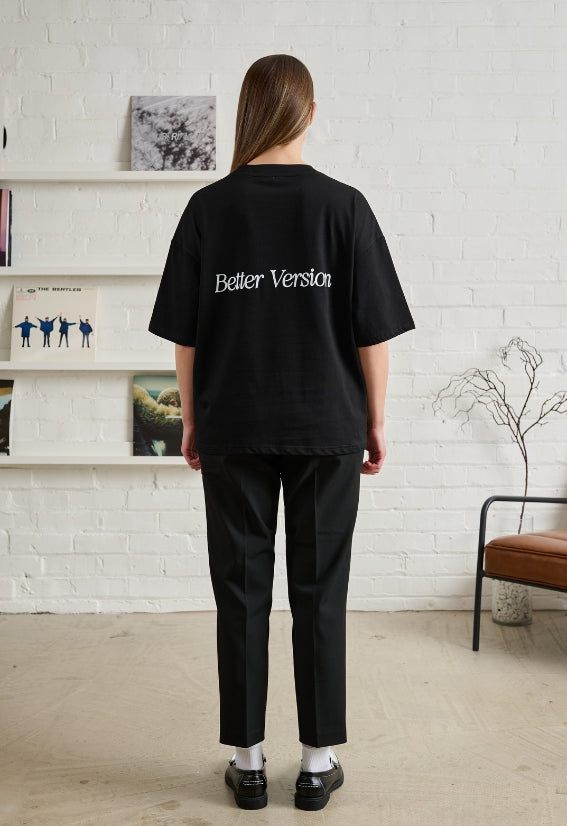 Better Version (Boxy Tee ) – Black